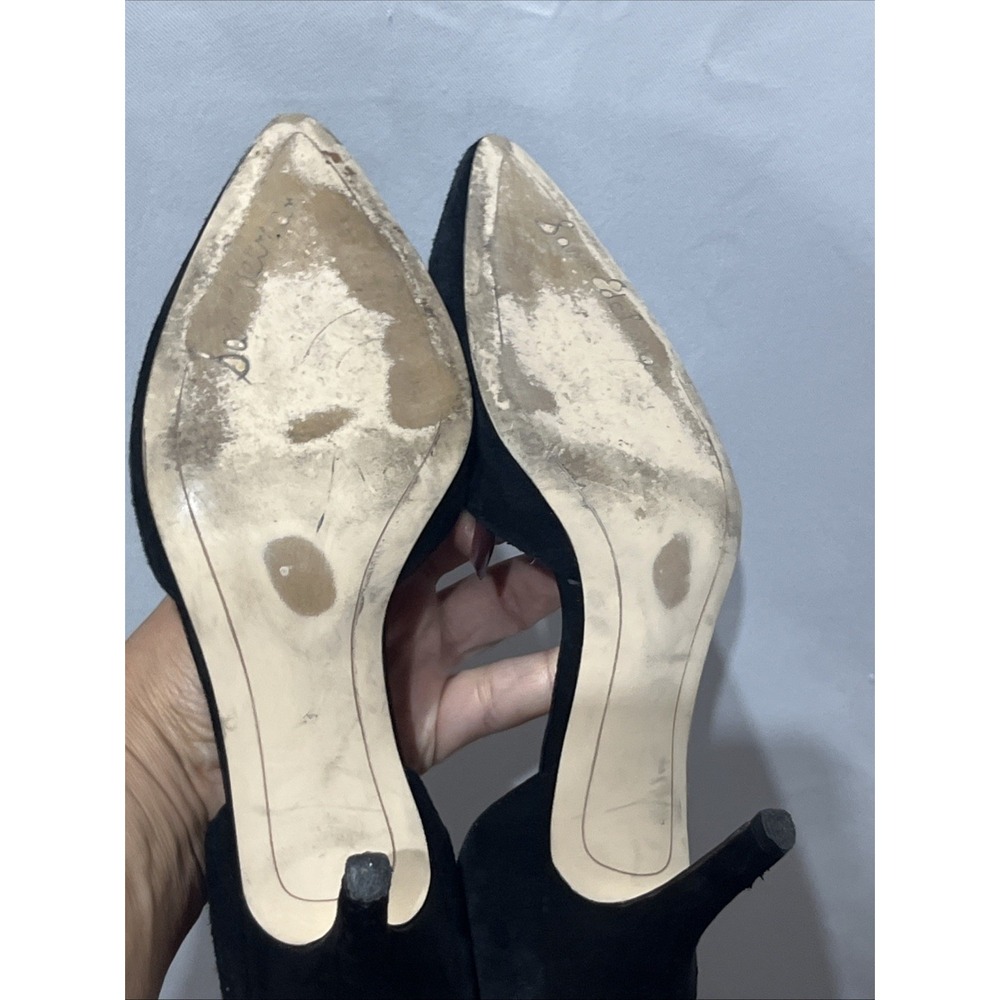 Sam Edelman Delilah Womens Size 7 M Black Suede Heels Pointed Toe Pumps Office - Picture 6 of 6